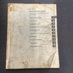 Original OEM Kawasaki KX125 Service Manual - Picture 1 of 5