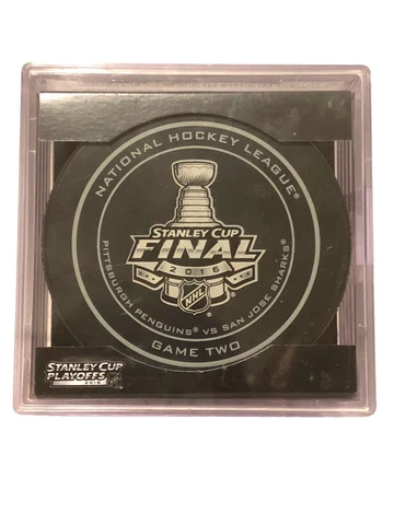 2016 Stanley Cup Playoffs Pittsburgh Penguins vs. Sharks Game Puck #2 - OpenCase Cover