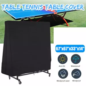 Cubierta de mesa de tenis ping pong 67"" impermeable exterior plegable protector Oxford - Imagen 1 de 12