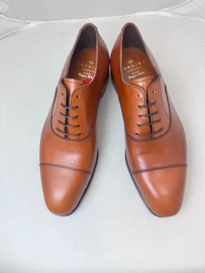 Carmina Shoemaker Captoe Oxfords Size UK 7.5 Rain 80386 Tanned boxcalf - Picture 1 of 4