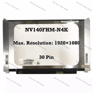 NV140FHM-N4K FHD 1920×1080 30 Pin LED LCD Screen Replacement Panel Matrix NEW - Picture 1 of 1