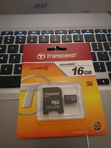 Brand New Sealed Transcend 16GB SDHC Premium Class 4 Memory Card  - Picture 1 of 1