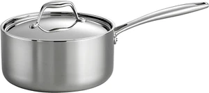 Tri-Ply Clad Stainless Steel 3-Quart Sauce Pan with Lid, Induction-Ready, Dis... - Picture 1 of 1