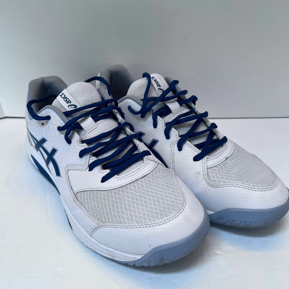 Zapatillas Tenis ASICS Gel Dedicate 8 Anchas Blanco Azul Hombres EE. UU. 11 Foto 1 de 4