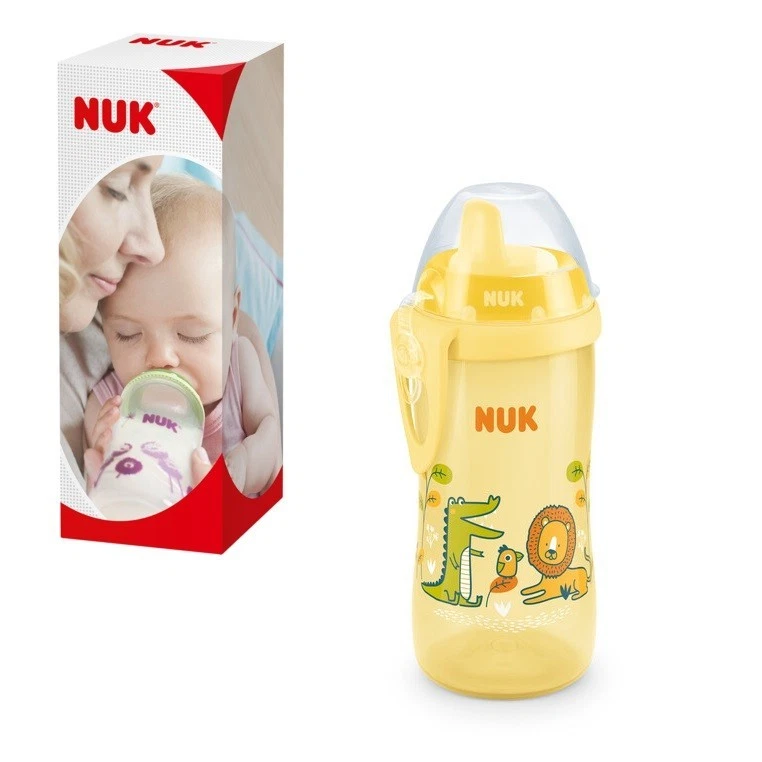 NUK Kiddy Cup Baby Learning to Drink Bottle 300ml with Hardspout Drinking Beak 12m+ - Image 1 of 1