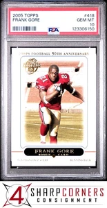 2005 TOPPS #418 FRANK GORE RC 49ERS PSA 10 - Foto 1 di 2