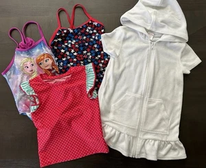 Bundle Of Swimsuits And Coverup Size 5/5T - Picture 1 of 9