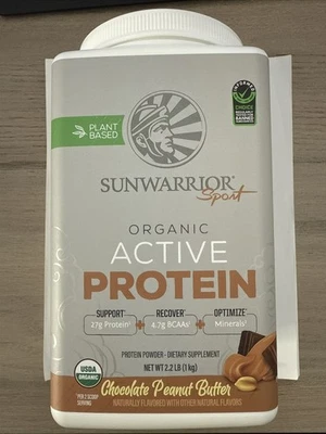 Sunwarrior Sport Organic Active Protein - Chocolate Peanut butter 2.2 lbs - Image 1 of 4