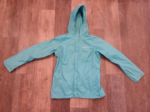 Columbia Jacket Womens light blue Omni-Tech Waterproof Breathable Hooded Rain M - Picture 1 of 7