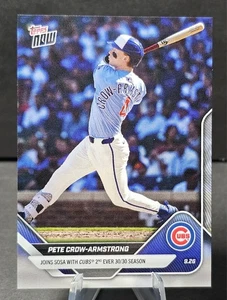 2025 Topps NOW Pete Crow-Armstrong #775 Cubs 2nd Ever 30/30 Season Chicago Cubs  - Picture 1 of 2
