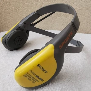 Sony AM/FM Walkman Sport SRF-HM55 Stereo PLL Synthesized Radio Headphones AVLS - Picture 1 of 4