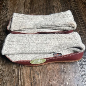 NEW Women’s Acorn Slipper Socks Rag Wool Leather Heather Beige Size 5.5-7 - Picture 1 of 5