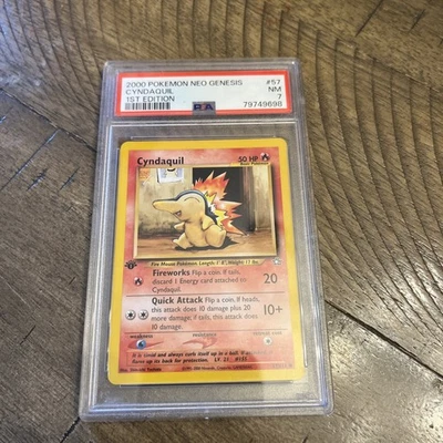 PSA 8 NM-MT Cyndaquil Neo Genesis Pokemon Card 57/111 - Image 1 of 3