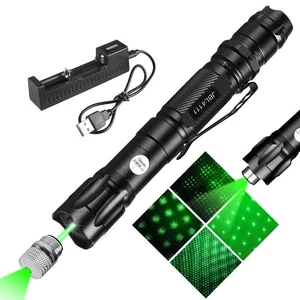 Lápiz puntero láser verde 5000 millas 532 nm con haz Star Lazer y batería recargable - Imagen 1 de 14