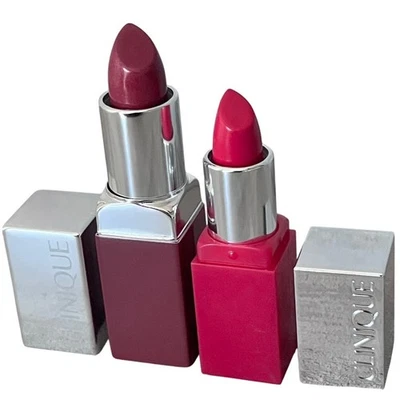 2x CLINIQUE Pop Lip Color + Primer Lipstick PUNCH POP & LOVE POP  - Image 1 of 4