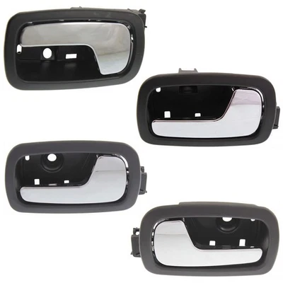 Interior Door Handles Set of 4 Front & Rear Driver Passenger Side Upper Sedan - Image 1 of 4