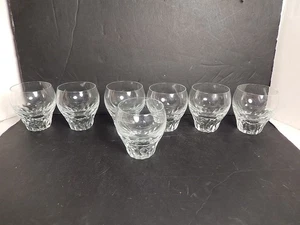 Rare Danish Svend Jensen Empress Clear Double Old Fashioned Glass 3 7/8" Set  7 - Picture 1 of 3