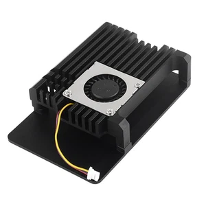 Pour 5 Boîtier avec Ventilateur Refroidissement Boîtier Armure Métallique pour Pi 5 T9W29609 - Photo 1/10