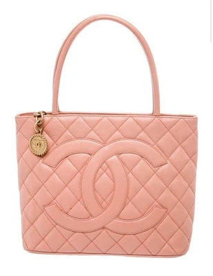 Authenticated Chanel Caviar Medallion Tote Pink Leather Bag With Certificate - Image 1 of 4