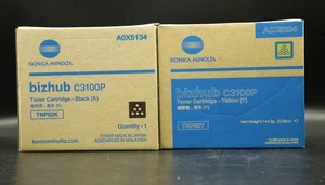 2 Original KONICA MINOLTA Bizhub C3100P Tonerkartuschen, TNP50K+TNP50Y - Bild 1 von 3