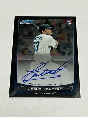 2012 12 BOWMAN CHROME AUTOGRAPHS JESUS MONTERO AUTO RC #210 ROOKIE QTY - Image 1 of 2