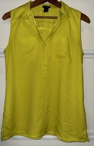 Blusa para mujer Ann Taylor sin mangas amarilla pequeña - Imagen 1 de 7