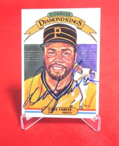 Dave Parker On Card Auto Autographed 1982 Diamond Kings Baseball Card #12