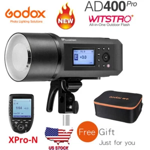 Godox AD400Pro 400W 2.4G TTLHSS Outdoor Flash+XPro-N Trigger for Nikon+CASE NEW - Picture 1 of 12