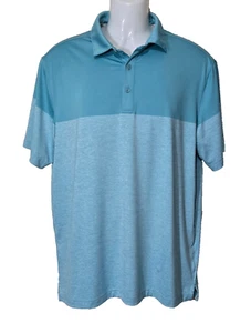 Walter Hagen Shirt Mens Large Golf Polo Blue Colorblock 11 Majors - Picture 1 of 10