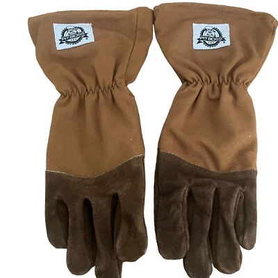 Guantes para barbacoa Pit Boss marrón cuero gamuza resistente talla grande Foto 1 de 4
