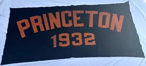 Banderín de fieltro de lana de la Universidad de Princeton vintage de 1930, 71” x 35” - Imagen 1 de 8