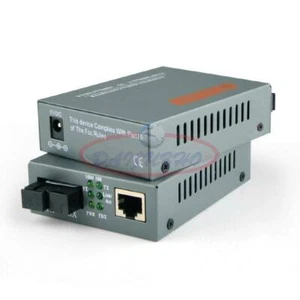 Gigabit Fiber Optical Media Converter 1000Mbps Single Mode Simplex SC Port 20KM - Picture 1 of 6