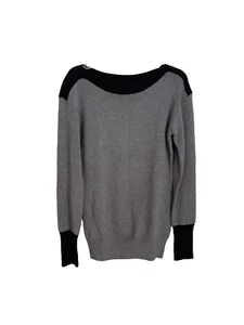 PattyBoutik Gray Black Boat Neck Long Sleeve Sweater NEW Size XL - Picture 1 of 7