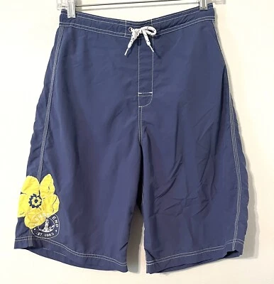 Bañador corto Lands End para niños talla XL 18-20 azul entrepierna forrada de malla 10,5" Foto 1 de 4