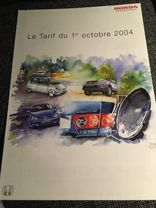 Brochure Honda Jazz/Civic/CR-V/FR-V/HR-V/Accord/Stream/S2000/NSX Tarif de 2004 - Imagen 1 de 1