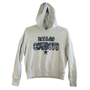 NFL Dallas Cowboys Cropped Hoodie Womens Sleepwear Pullover Sweatshirt Gray S - Picture 1 of 6