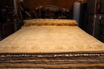 Top Quality 8X10 Handmade rug, Oushak Design vegetable dye Light Muted color - Image 1 of 4