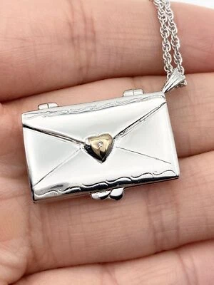 Collar medallón plata esterlina 925 oro 14k diamante genuino querida hija Foto 1 de 4