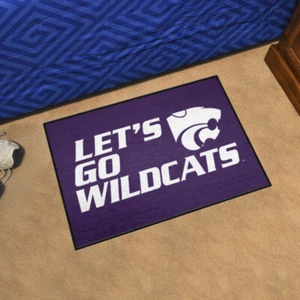 NCAA - Kansas State Starter Mat Accent Rug - 19in. x 30in. Slogan Design - Picture 1 of 5