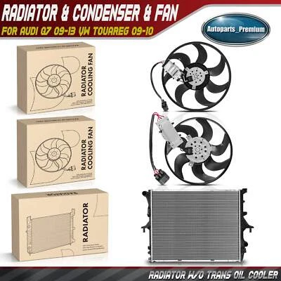 Kit de montaje de radiador y ventilador de refrigeración para Audi Q7 09-13 Volkswagen Touareg 09-10 Foto 1 de 4