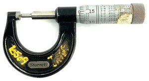 Starrett No. 496 Outside Micrometer,  Friction Thimble, 0”-1" .001” Range - Picture 1 of 3