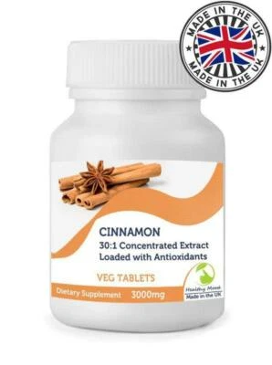 Zimt 250 Tabletten UK 3000mg 30:1 Extrakt Ernährungs Tabletten - Bild 1 von 2