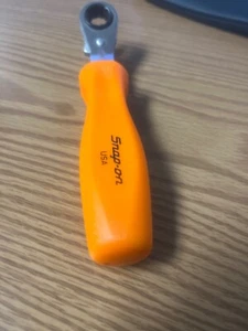 SNAP ON TOOLS -- RBYC53 -- 13MM RATCHETING WRENCH WITH ORANGE HANDLE - Picture 1 of 8