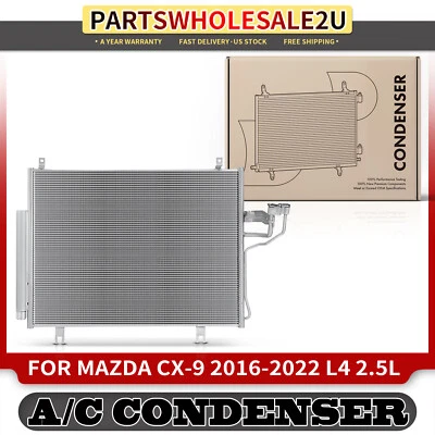 Condensador AC com receptor secador e suporte para Mazda CX-9 2016-2022 L4 2,5L - Imagem 1 de 4
