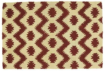 Handgefertigter Wollteppich 120x180 Gold Durchgemustert Handarbeit Handtuft 377 - Bild 1 von 4