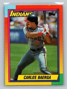 1990 Topps Traded Pack Version RC Carlos Baerga #6T Cleveland Indians