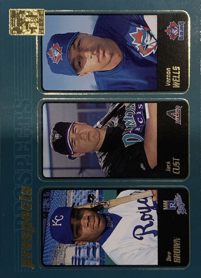 2001 Topps Vernon Wells Jack Cust Dee Brown Rookie Card #736 NMMT - Image 1 of 2