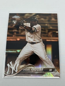 2018 TOPPS CHROME BASEBALL MIGUEL ANDUJAR 14 NEW YORK YANKEES SEPIA REFRACTOR - Picture 1 of 2
