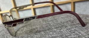 Cazal Eyeglasses FRAMES 1/2 Rim Germany Maroon & Gold MOD4271 COL002 Titanium - Picture 1 of 24