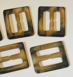5 Vintage Brown Slider Buckle 42x35 Webbing Tri Glide B48-8 AUSSIE SELLER - Picture 1 of 4